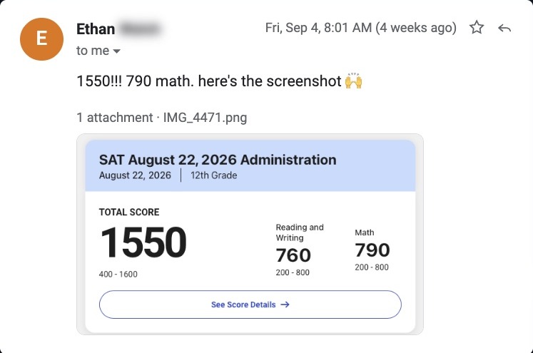 Message from Ethan